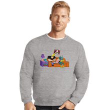 Load image into Gallery viewer, Secret_Shirts Crewneck Sweater, Unisex / Small / Sports Grey 90's Network