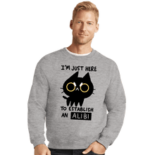 Load image into Gallery viewer, Daily_Deal_Shirts Crewneck Sweater, Unisex / Small / Sports Grey My Alibi
