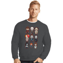 Load image into Gallery viewer, Daily_Deal_Shirts Crewneck Sweater, Unisex / Small / Charcoal Chibi Horror