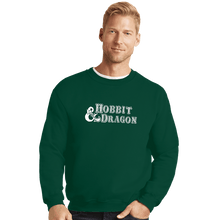 Load image into Gallery viewer, Secret_Shirts Crewneck Sweater, Unisex / Small / Forest Hobbit And Dragon