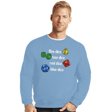 Load image into Gallery viewer, Secret_Shirts Crewneck Sweater, Unisex / Small / Powder Blue Seuss Dice
