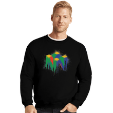 Load image into Gallery viewer, Shirts Crewneck Sweater, Unisex / Small / Black N64 Splash