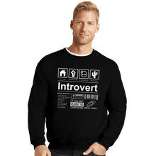 Load image into Gallery viewer, Daily_Deal_Shirts Crewneck Sweater, Unisex / Small / Black Introvert Label
