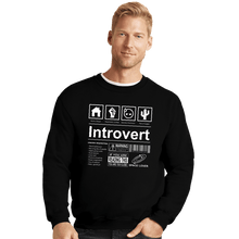 Load image into Gallery viewer, Daily_Deal_Shirts Crewneck Sweater, Unisex / Small / Black Introvert Label