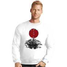 Load image into Gallery viewer, Shirts Crewneck Sweater, Unisex / Small / White Red Sun Alpha Predator