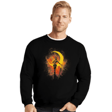 Load image into Gallery viewer, Shirts Crewneck Sweater, Unisex / Small / Black Sailor Galaxia Art