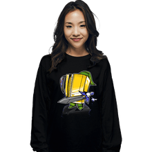 Load image into Gallery viewer, Shirts Long Sleeve Shirts, Unisex / Small / Black 8-Bit Hero