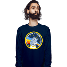 Load image into Gallery viewer, Shirts Long Sleeve Shirts, Unisex / Small / Navy Millenium Flight Program