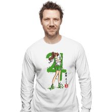 Load image into Gallery viewer, Daily_Deal_Shirts Long Sleeve Shirts, Unisex / Small / White Jupiter Sumi-e