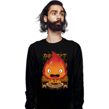 Load image into Gallery viewer, Shirts Long Sleeve Shirts, Unisex / Small / Black Fire Demon