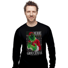 Load image into Gallery viewer, Shirts Long Sleeve Shirts, Unisex / Small / Black Mr Grouchy x CoDdesigns Grouchmas Ugly Sweater