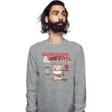 Load image into Gallery viewer, Shirts Long Sleeve Shirts, Unisex / Small / Sports Grey Dungeons And Cats