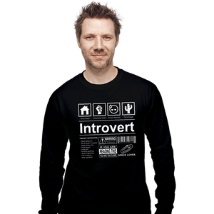 Daily_Deal_Shirts Long Sleeve Shirts, Unisex / Small / Black Introvert Label