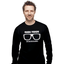 Load image into Gallery viewer, Shirts Long Sleeve Shirts, Unisex / Small / Black Nada Vision