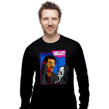 Load image into Gallery viewer, Last_Chance_Shirts Long Sleeve Shirts, Unisex / Small / Black Hello Slasher