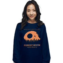 Load image into Gallery viewer, Secret_Shirts Long Sleeve Shirts, Unisex / Small / Navy Forest Moon Nature Reserve