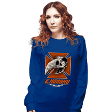 Load image into Gallery viewer, Daily_Deal_Shirts Long Sleeve Shirts, Unisex / Small / Royal Blue Konshu Skull