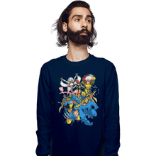 Load image into Gallery viewer, Shirts Long Sleeve Shirts, Unisex / Small / Navy 90s Mutants