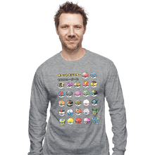 Load image into Gallery viewer, Shirts Long Sleeve Shirts, Unisex / Small / Sports Grey Types Of Pokeballs