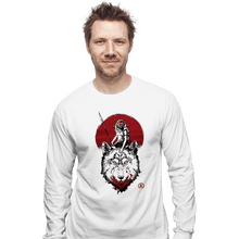 Load image into Gallery viewer, Shirts Long Sleeve Shirts, Unisex / Small / White Wolf Princess Ink
