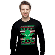 Load image into Gallery viewer, Shirts Long Sleeve Shirts, Unisex / Small / Black Cthulhu Cultist Christmas