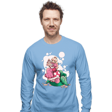 Load image into Gallery viewer, Shirts Long Sleeve Shirts, Unisex / Small / Powder Blue Princess Peach