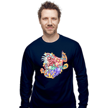 Load image into Gallery viewer, Shirts Long Sleeve Shirts, Unisex / Small / Navy Magical Silhouettes - Flounder