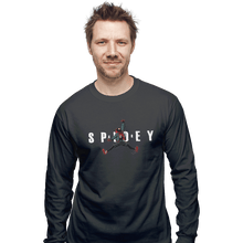 Load image into Gallery viewer, Shirts Long Sleeve Shirts, Unisex / Small / Charcoal Air Spidey