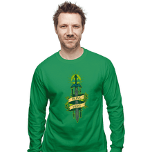 Load image into Gallery viewer, Shirts Long Sleeve Shirts, Unisex / Small / Irish Green Brave Hero