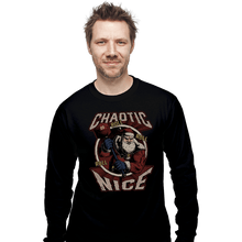 Load image into Gallery viewer, Shirts Long Sleeve Shirts, Unisex / Small / Black Chaotic Nice Santa