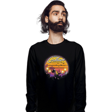 Load image into Gallery viewer, Shirts Long Sleeve Shirts, Unisex / Small / Black Gotham Wave