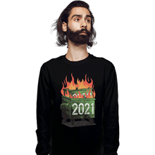 Load image into Gallery viewer, Shirts Long Sleeve Shirts, Unisex / Small / Black 2021 Double Dumpster Fire
