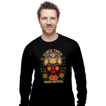 Load image into Gallery viewer, Daily_Deal_Shirts Long Sleeve Shirts, Unisex / Small / Black Clock Town Mask Festival
