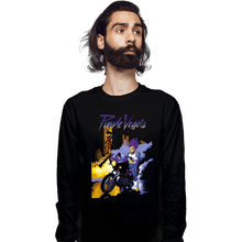 Load image into Gallery viewer, Shirts Long Sleeve Shirts, Unisex / Small / Black Purple Vegeta