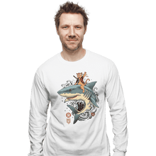 Load image into Gallery viewer, Daily_Deal_Shirts Long Sleeve Shirts, Unisex / Small / White Shark Catana
