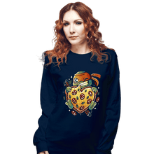 Load image into Gallery viewer, Daily_Deal_Shirts Long Sleeve Shirts, Unisex / Small / Navy Love Pizza