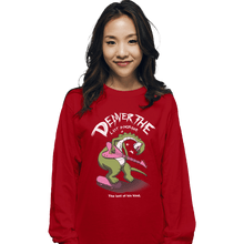 Load image into Gallery viewer, Shirts Long Sleeve Shirts, Unisex / Small / Red Last Dinosaur Vs The World