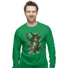 Load image into Gallery viewer, Shirts Long Sleeve Shirts, Unisex / Small / Irish Green Secret Garden
