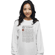 Load image into Gallery viewer, Shirts Long Sleeve Shirts, Unisex / Small / White Holy Hand Grenade Script