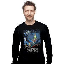 Load image into Gallery viewer, Shirts Long Sleeve Shirts, Unisex / Small / Black Space Wars
