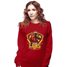 Load image into Gallery viewer, Shirts Long Sleeve Shirts, Unisex / Small / Red Gryffindors Lions