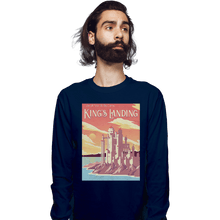 Load image into Gallery viewer, Shirts Long Sleeve Shirts, Unisex / Small / Navy Visit King's Landing