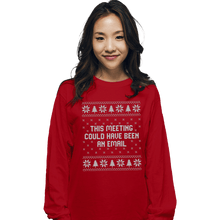 Load image into Gallery viewer, Daily_Deal_Shirts Long Sleeve Shirts, Unisex / Small / Red Email Meeting Sweater