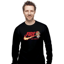 Load image into Gallery viewer, Shirts Long Sleeve Shirts, Unisex / Small / Black Yoga Flame