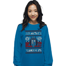 Load image into Gallery viewer, Shirts Long Sleeve Shirts, Unisex / Small / Sapphire Timey Wimey Christmas