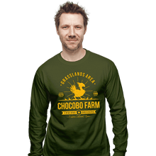 Load image into Gallery viewer, Shirts Long Sleeve Shirts, Unisex / Small / Military Green Chocobo Farm