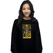 Load image into Gallery viewer, Shirts Long Sleeve Shirts, Unisex / Small / Black Tarot Justice