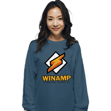 Load image into Gallery viewer, Secret_Shirts Long Sleeve Shirts, Unisex / Small / Indigo Blue Winamp XP