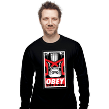 Load image into Gallery viewer, Daily_Deal_Shirts Long Sleeve Shirts, Unisex / Small / Black Obey The Law
