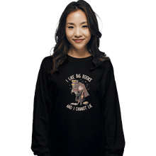 Load image into Gallery viewer, Shirts Long Sleeve Shirts, Unisex / Small / Black I Like Big Books